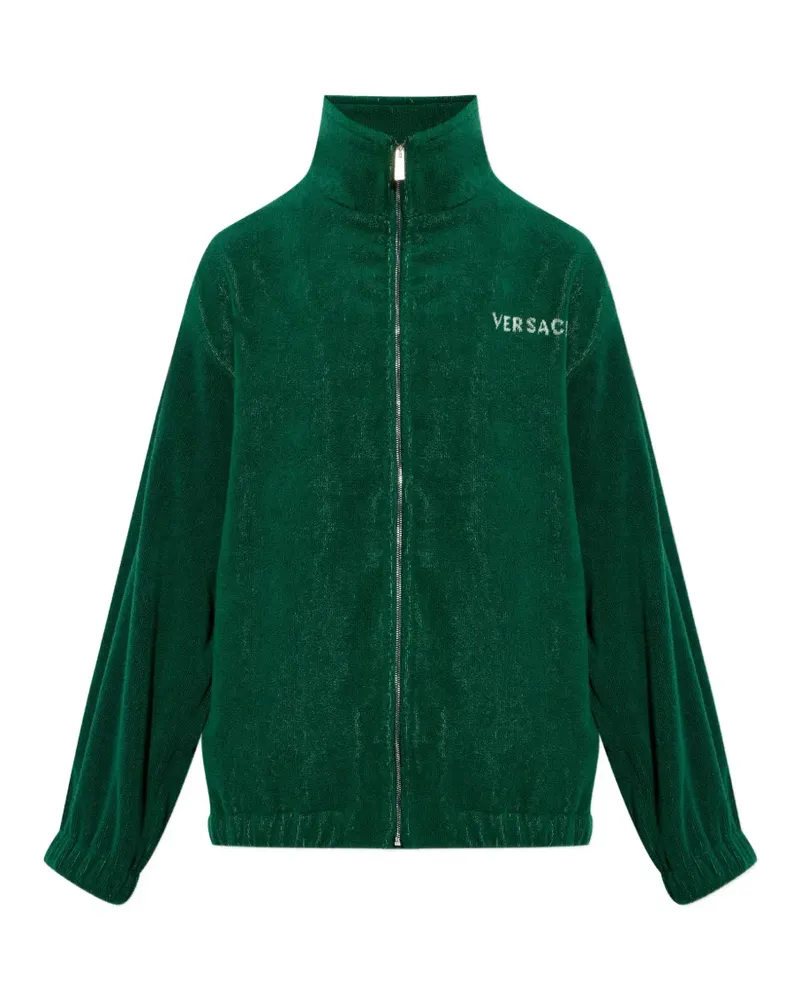 Versace medusa-motif zip-up sweater - Grün Grün
