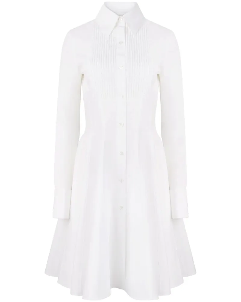 Nina Ricci Hemdkleid mit Biesen - Weiß Weiß