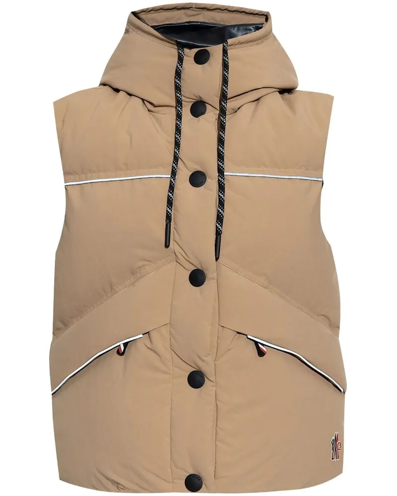 Moncler Arolla Daunenweste mit Kapuze - Nude Nude