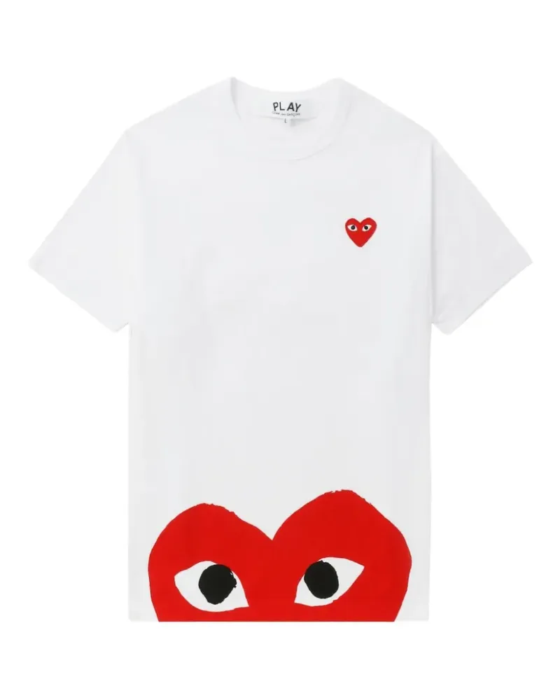 Comme des Garçons T-Shirt mit Herz-Patch - Weiß Weiß