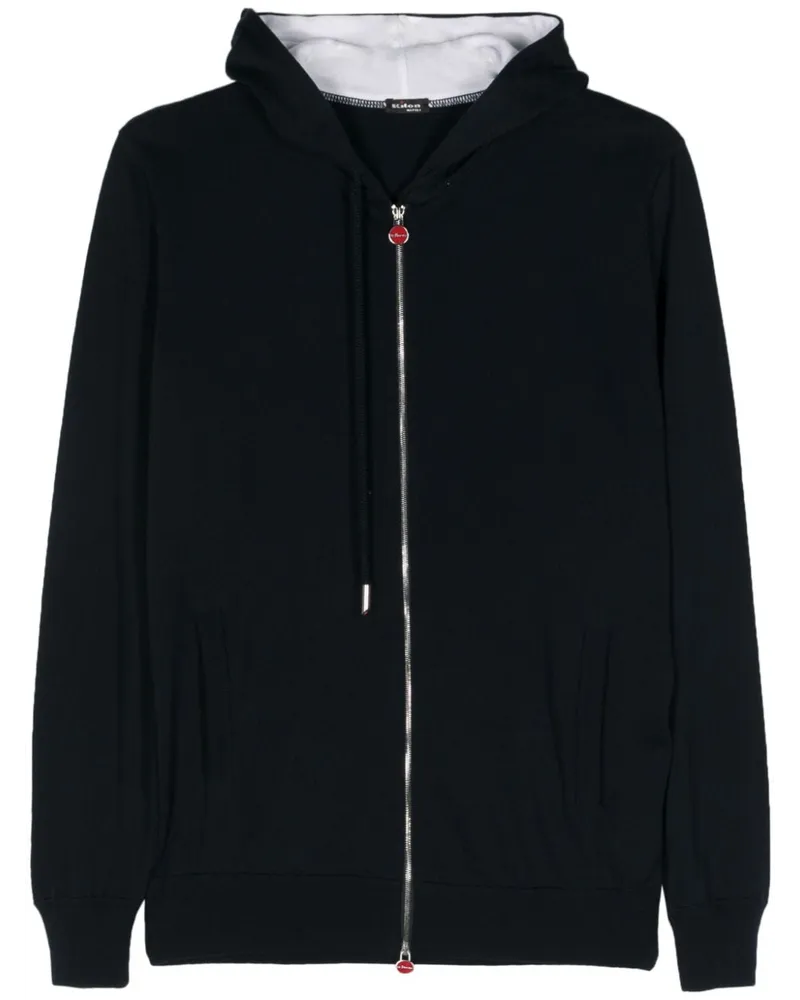 Kiton Kapuzenjacke mit Reißverschluss - Blau Blau