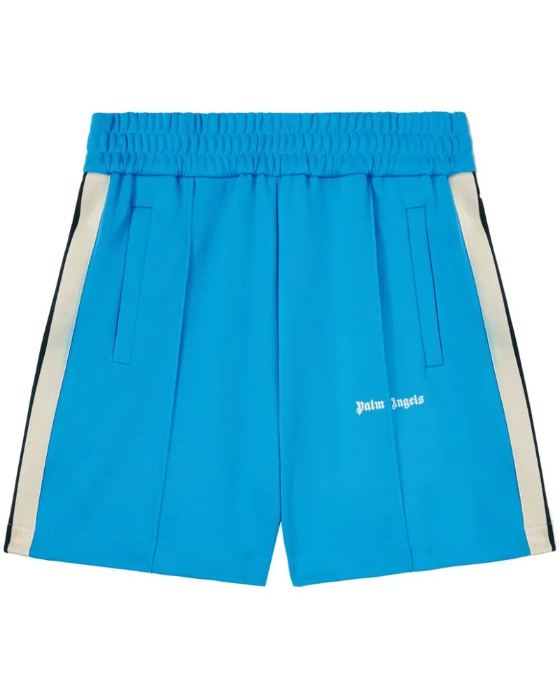 Palm Angels Joggingshorts mit Logo-Print - Blau Blau