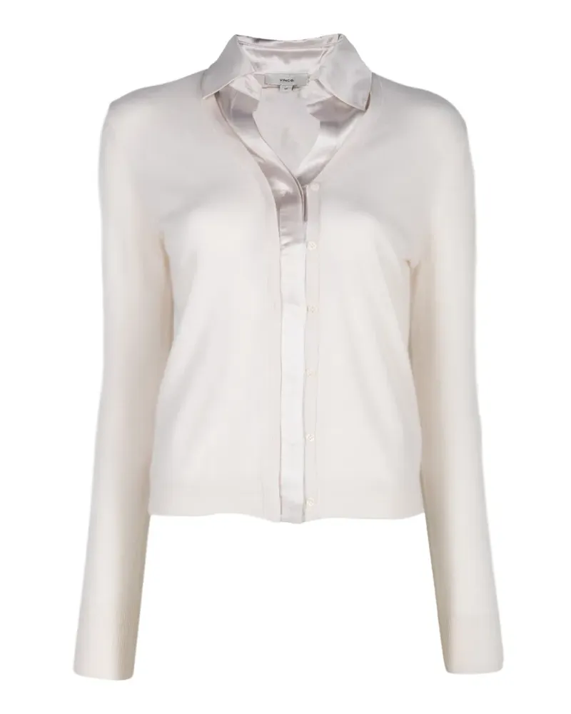 Vince Cardigan mit V-Ausschnitt - Nude Nude