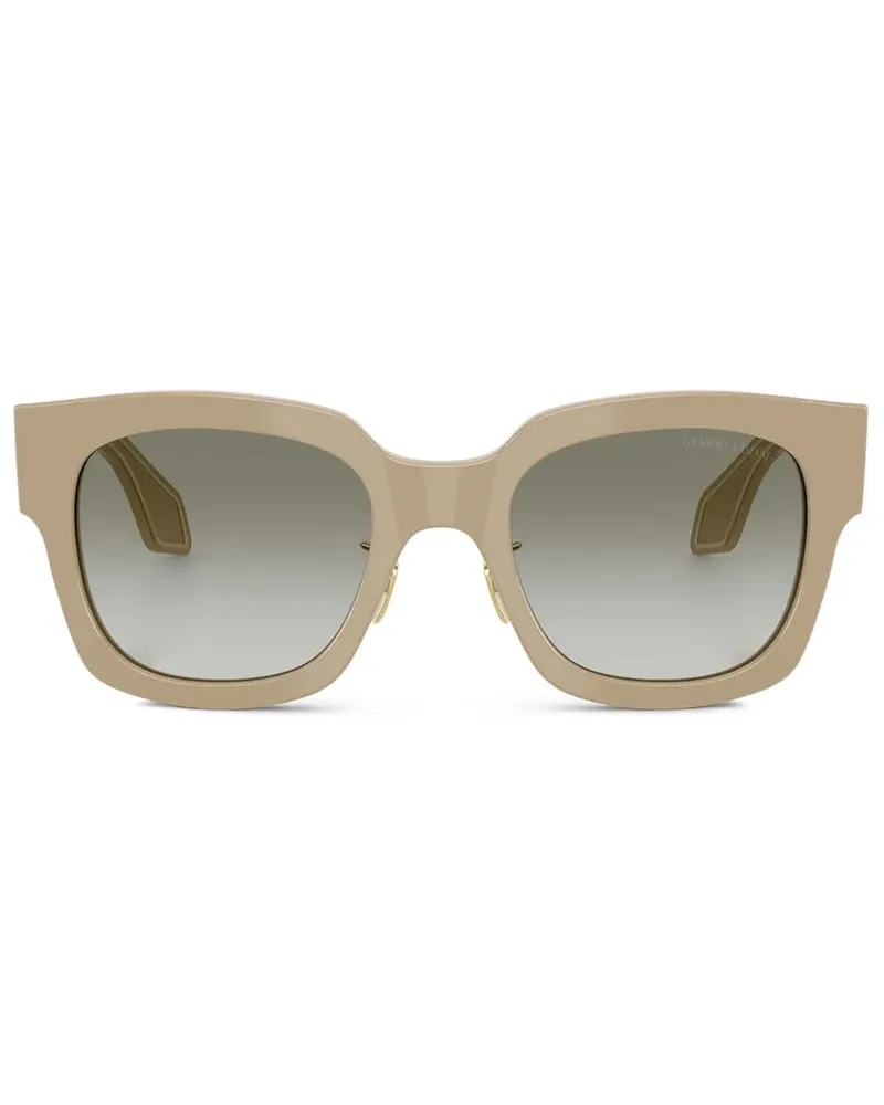 Giorgio Armani Sonnenbrille mit eckigem Gestell - Grau Grau