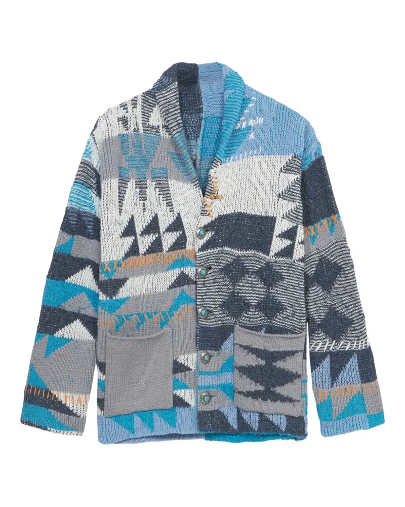 Fortela Hoppy crochet fringed cardigan - Blau Blau