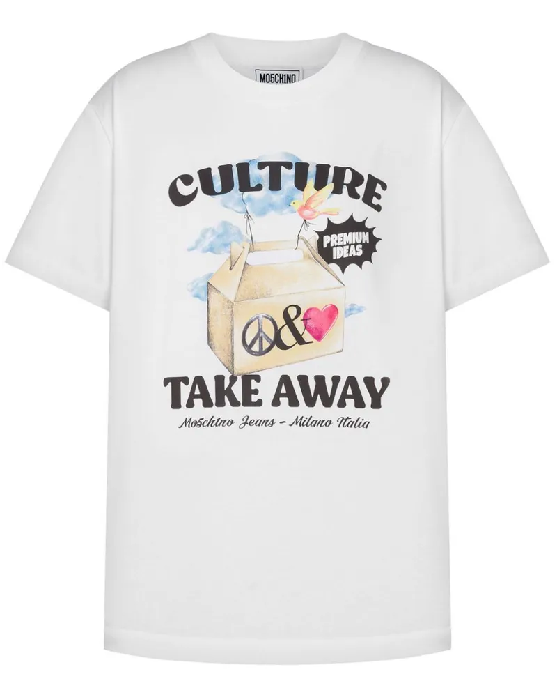 Moschino T-Shirt mit grafischem Print - Weiß Weiß
