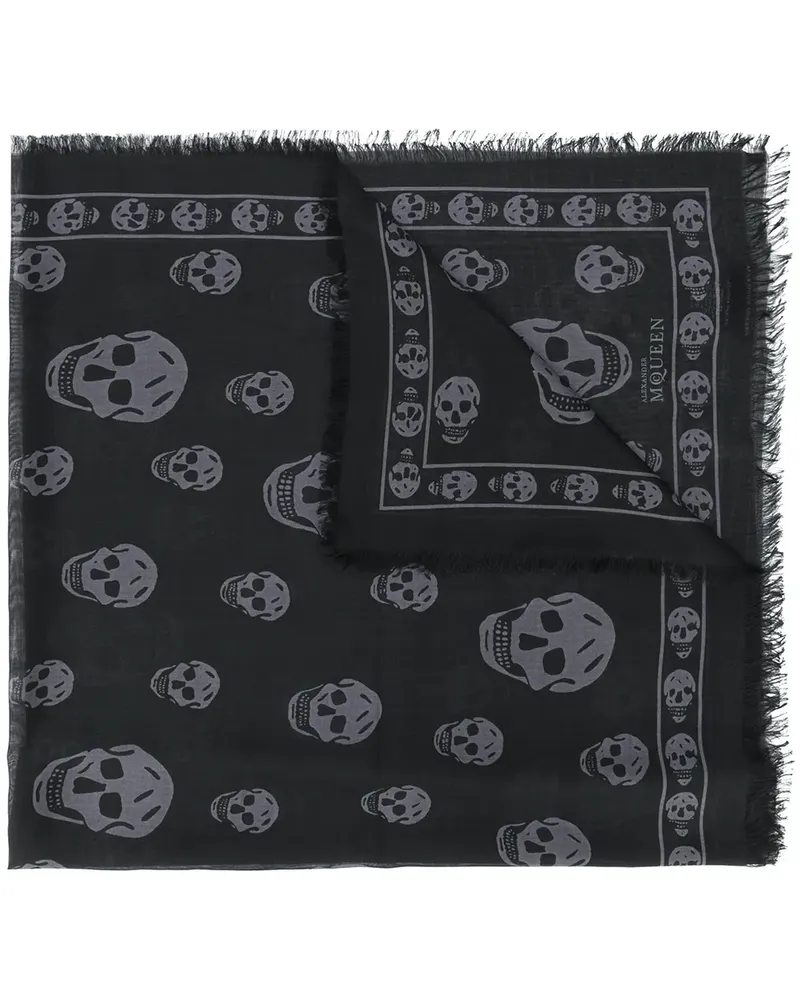 Alexander McQueen Klassischer Schal mit Totenkopf-Print - Schwarz Schwarz