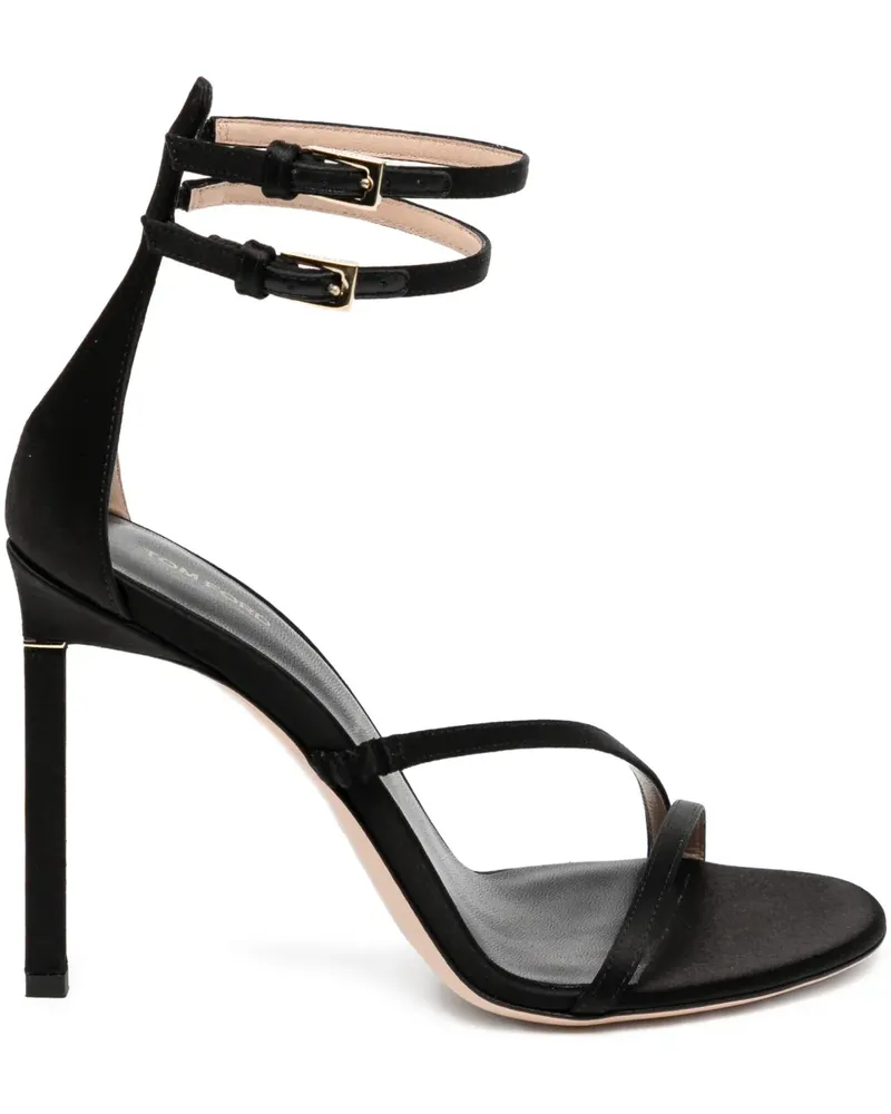Tom Ford Sandalen aus Satin 105mm - Schwarz Schwarz