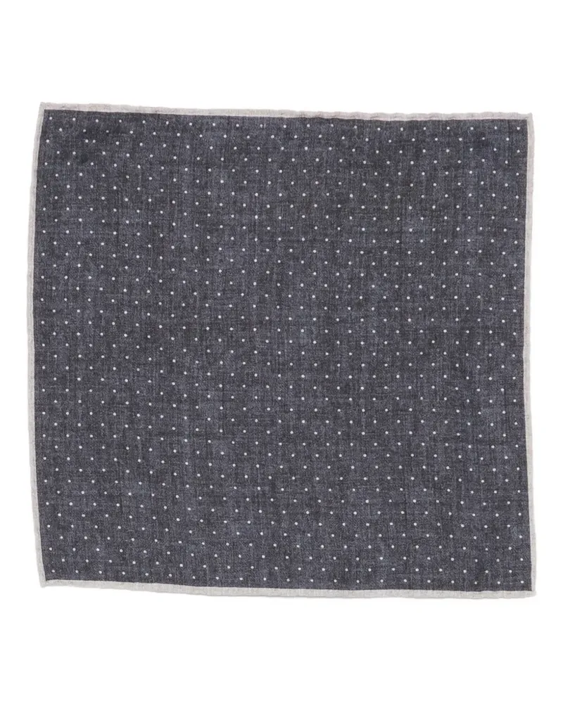 Eleventy Einstecktuch mit Polka Dots - Blau Blau