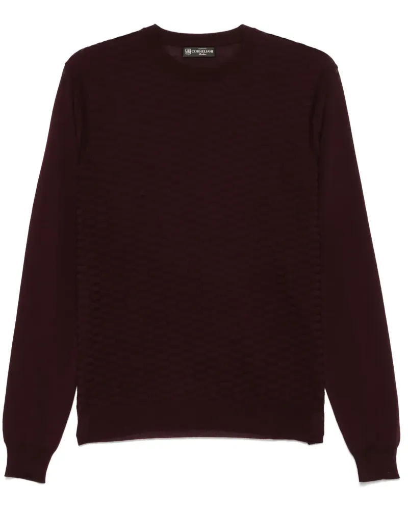 Corneliani Fein gestricktes T-Shirt - Rot Rot
