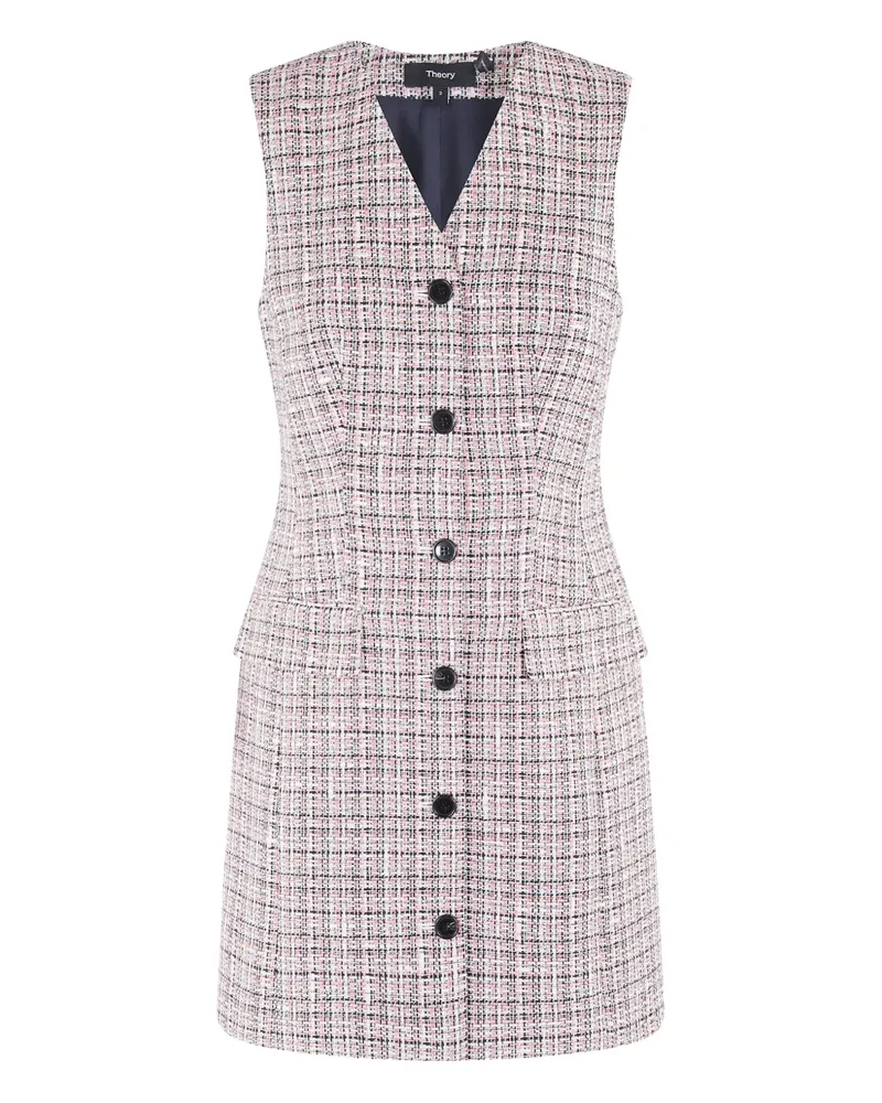 Theory Minikleid aus Tweed - Rosa Rosa