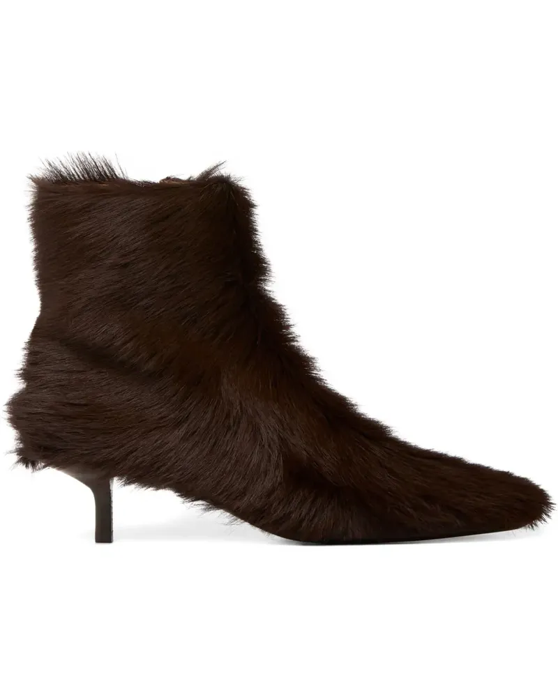 Marsèll Kitten-Heel-Stiefel mit gebürstetem Finish - Braun Braun