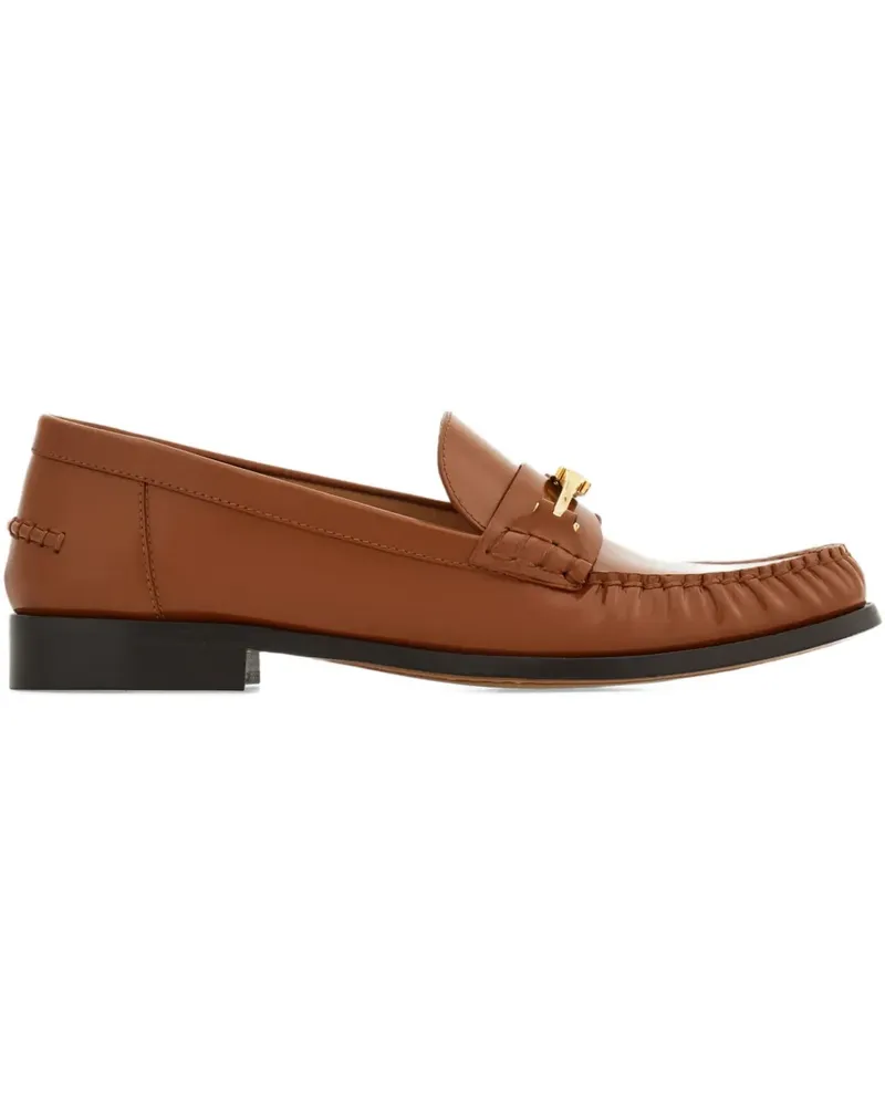 Ferragamo Loafer mit Logo-Schild - Braun Braun