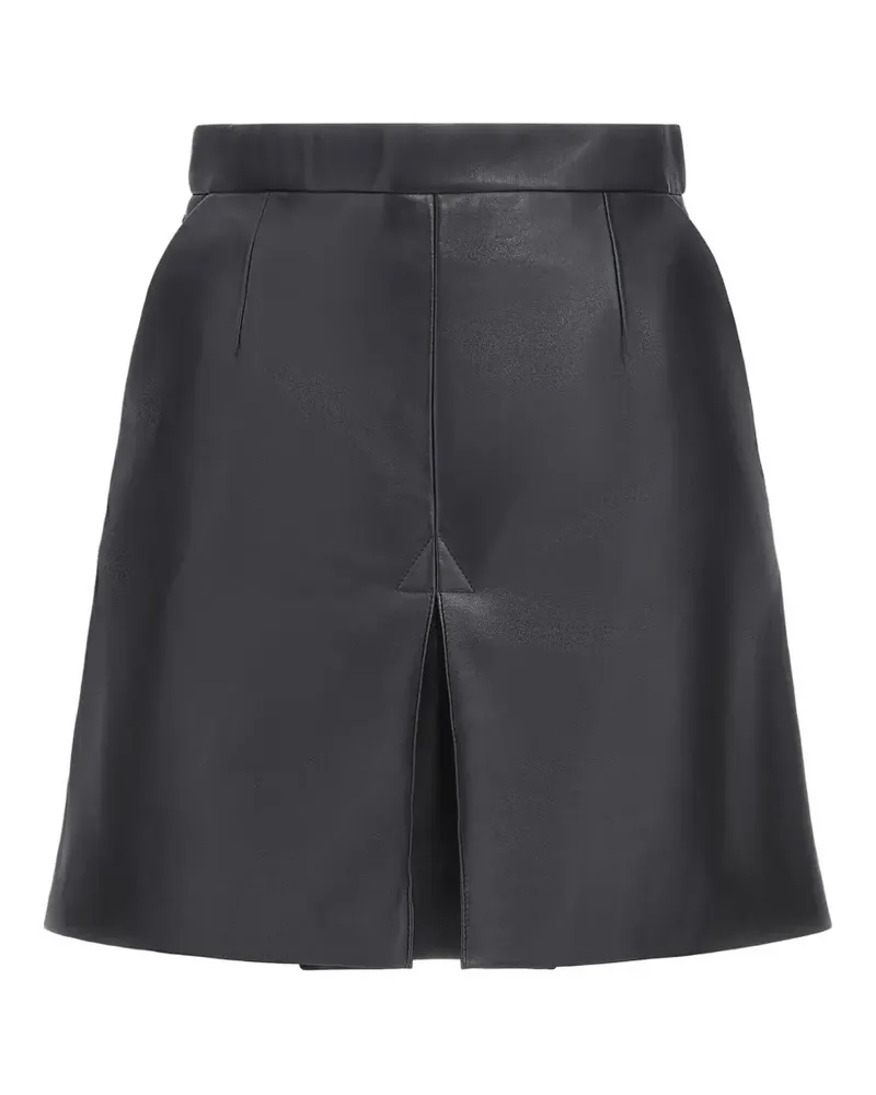 Roberto Cavalli front-slit leather skirt - Schwarz Schwarz