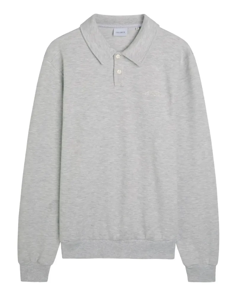 LES DEUX Langärmeliges Poloshirt - Grau Grau