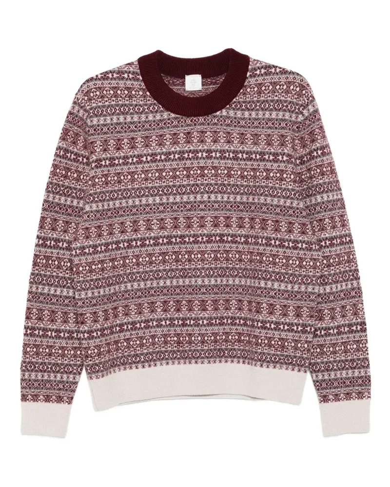 Eleventy Pullover aus Jacquard - Rot Rot