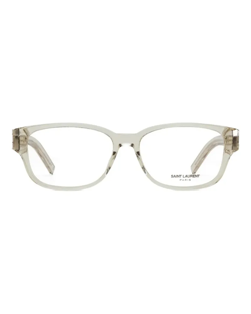 Saint Laurent Brille mit eckigem Gestell - Nude Nude