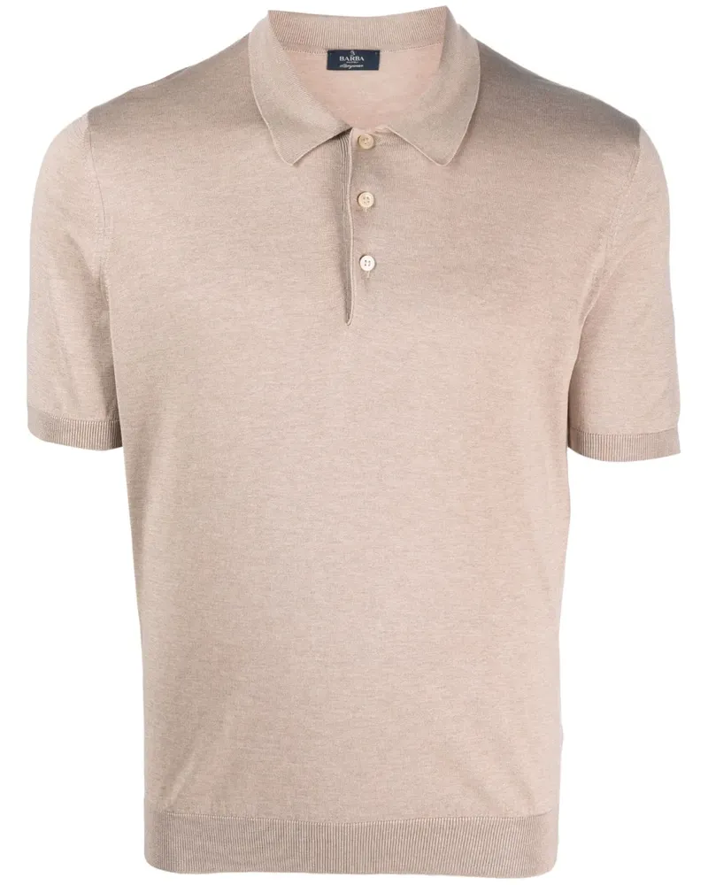 BARBA Poloshirt aus Seide - Nude Nude