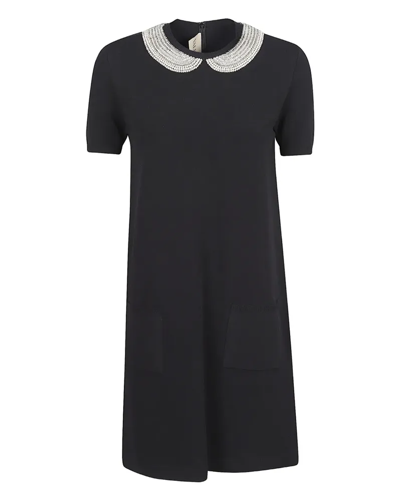 Valentino Garavani embellished-collar dress - Schwarz Schwarz