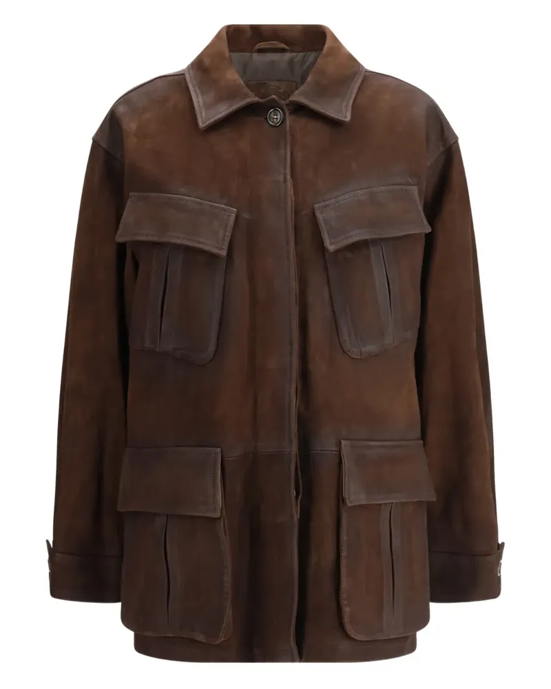 Valstar Sahariana Wildlederjacke mit Klappentasche - Braun Braun