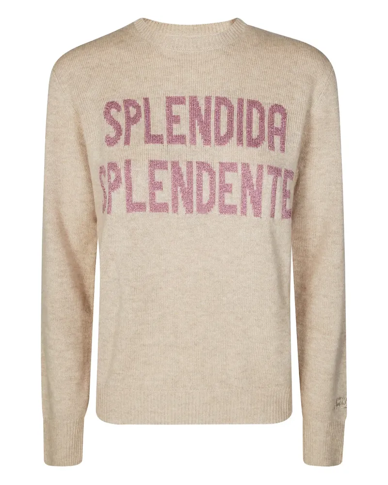 MC2 Saint Barth New Queen embroidered-splendida splendente crew-neck sweater - Nude Nude