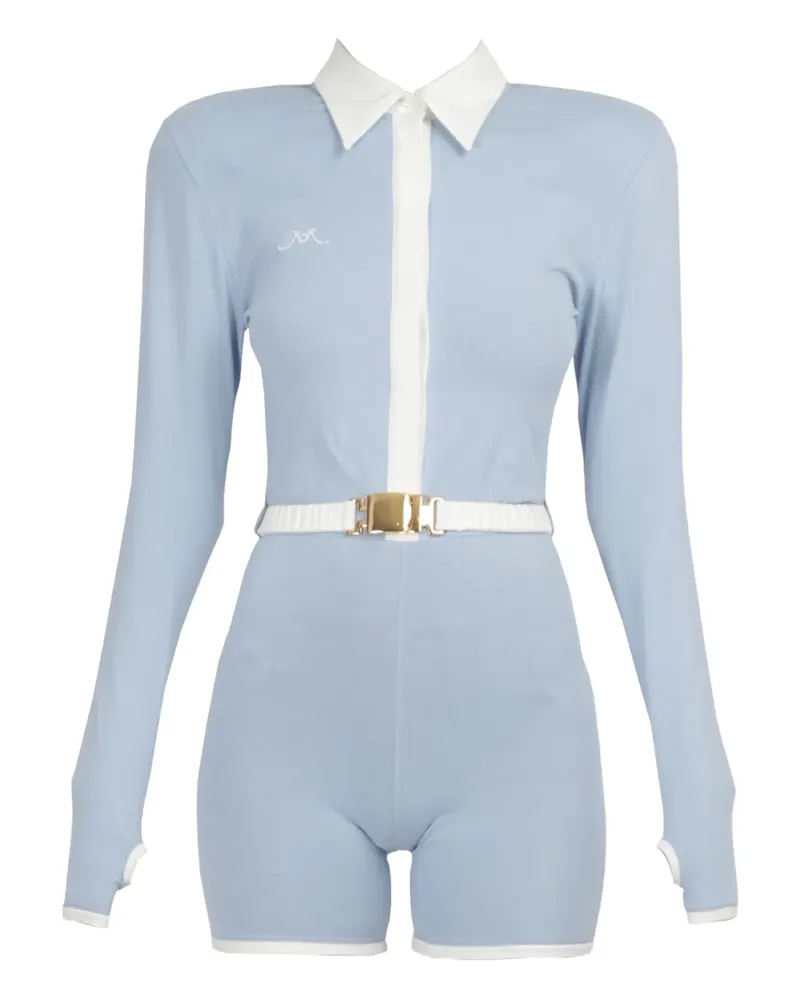 Rowen Rose Jumpsuit mit Gürtel - Blau Blau