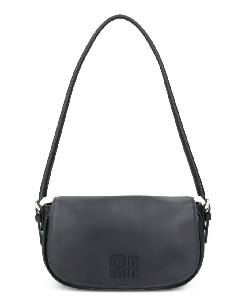 Miu Miu Schultertasche mit Logo-Prägung - Schwarz Schwarz