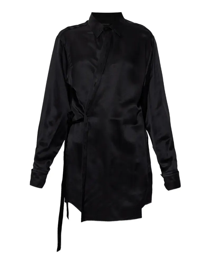Balenciaga Midikleid aus Satin - Schwarz Schwarz