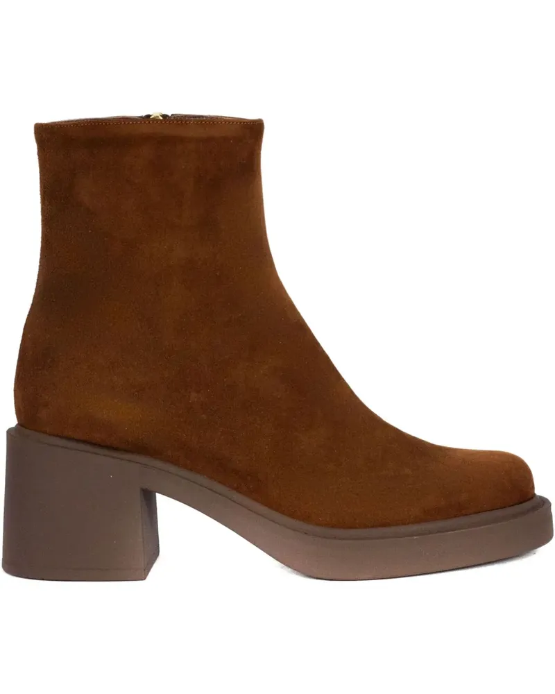 FESTA Milano Stiefeletten aus Wildleder 60mm - Braun Braun