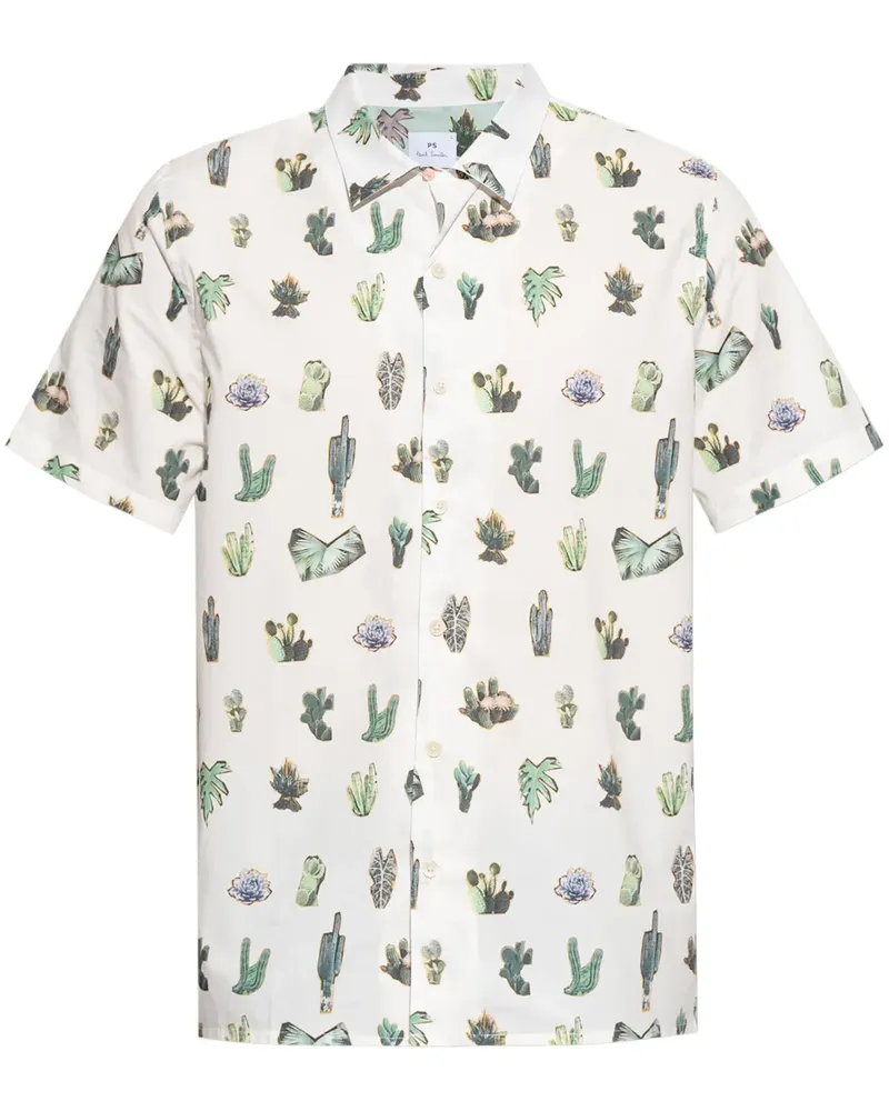 Paul Smith floral-print shirt Weiß