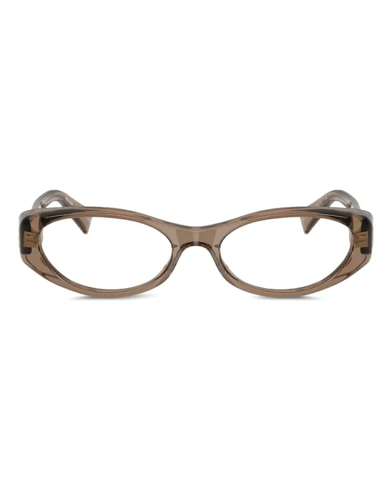 Miu Miu oval-frame glasses - Braun Braun