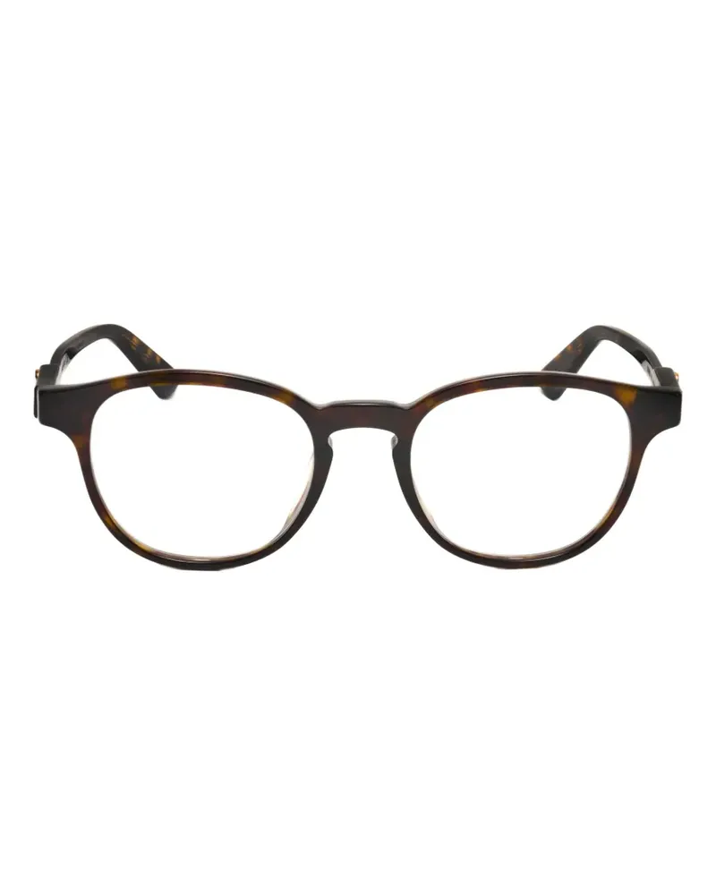 Gucci Runde Brille in Schildpattoptik - Braun Braun
