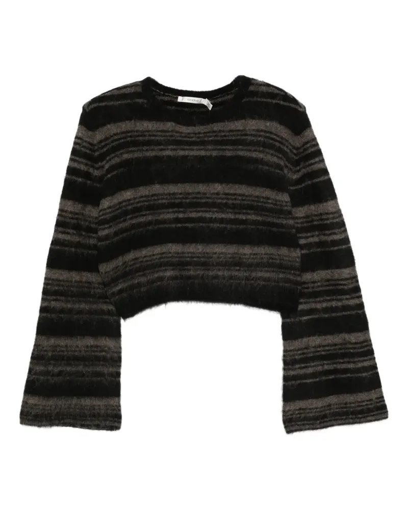 Gestuz GZsida striped cropped sweater - Schwarz Schwarz