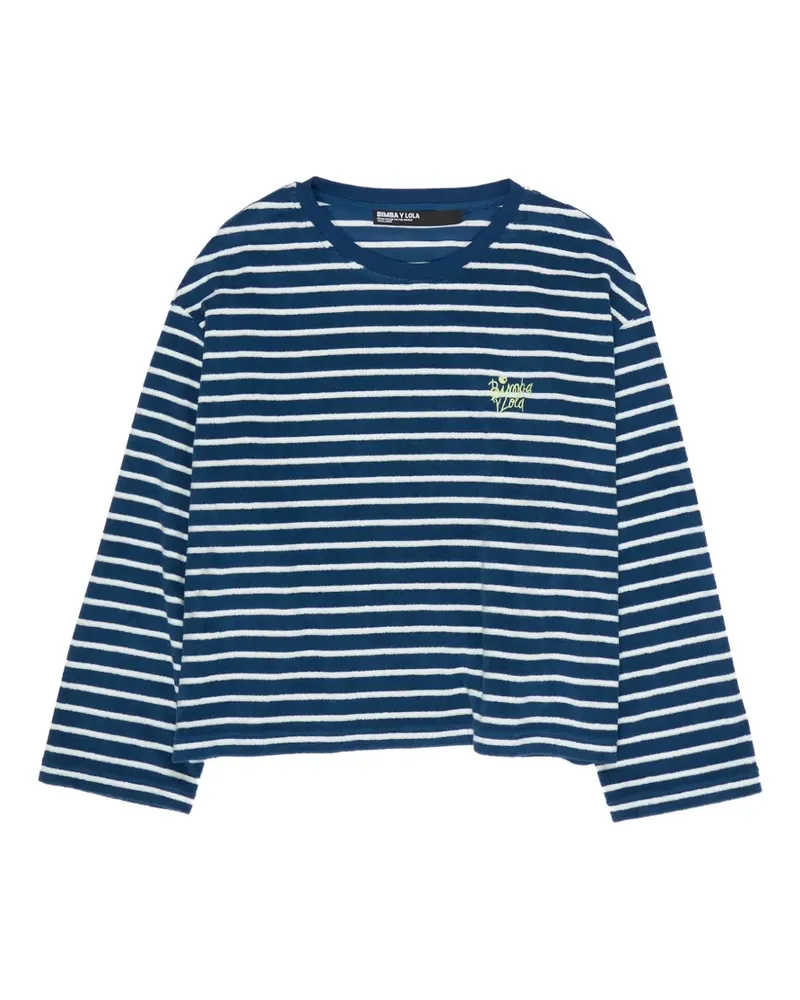 BIMBA Y LOLA Gestreiftes Langarmshirt - Blau Blau