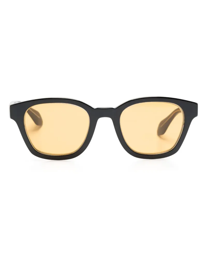 Giorgio Armani Sonnenbrille mit eckigem Gestell - Schwarz Schwarz