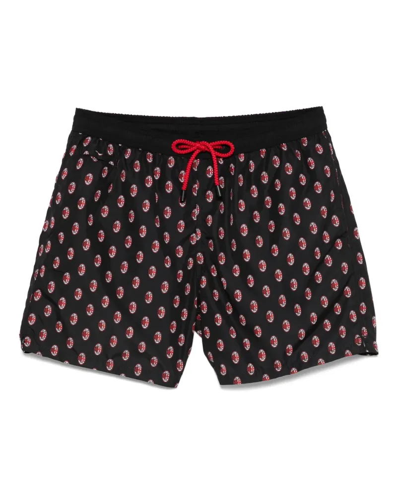 MC2 Saint Barth Badeshorts mit Inter-Print - Schwarz Schwarz