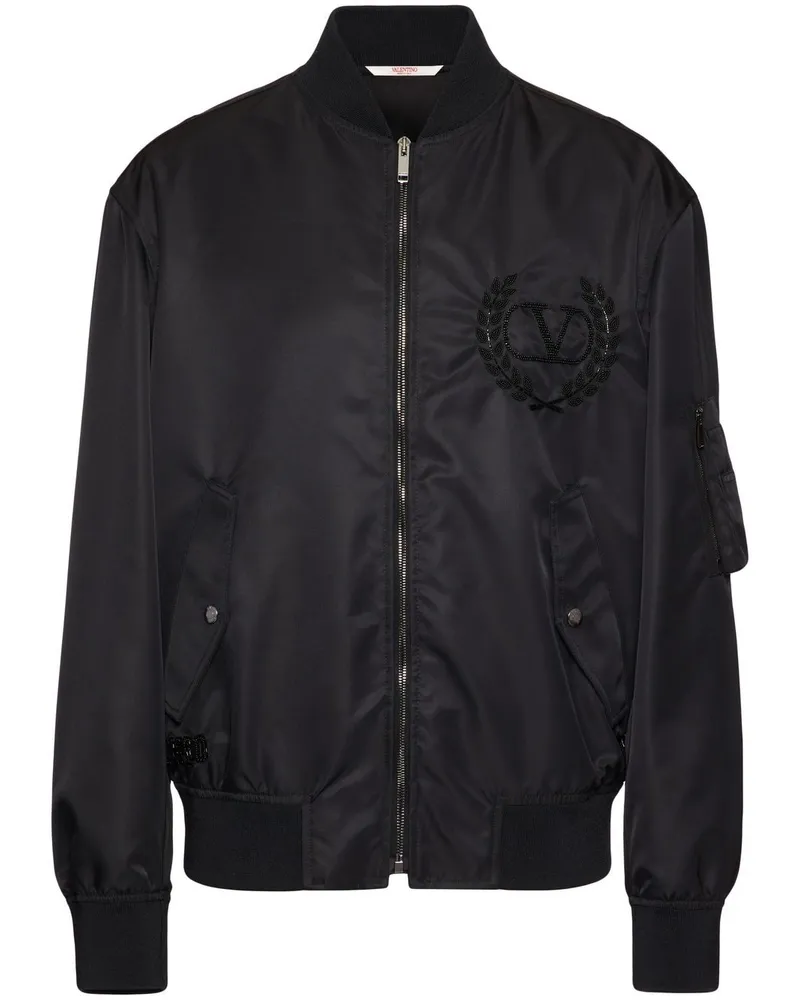 Valentino Garavani Bomberjacke mit Pailletten - Schwarz Schwarz