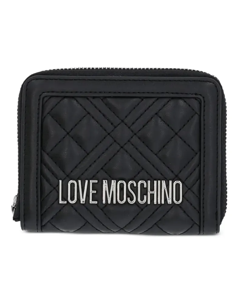 Moschino Gestepptes Portemonnaie - Schwarz Schwarz