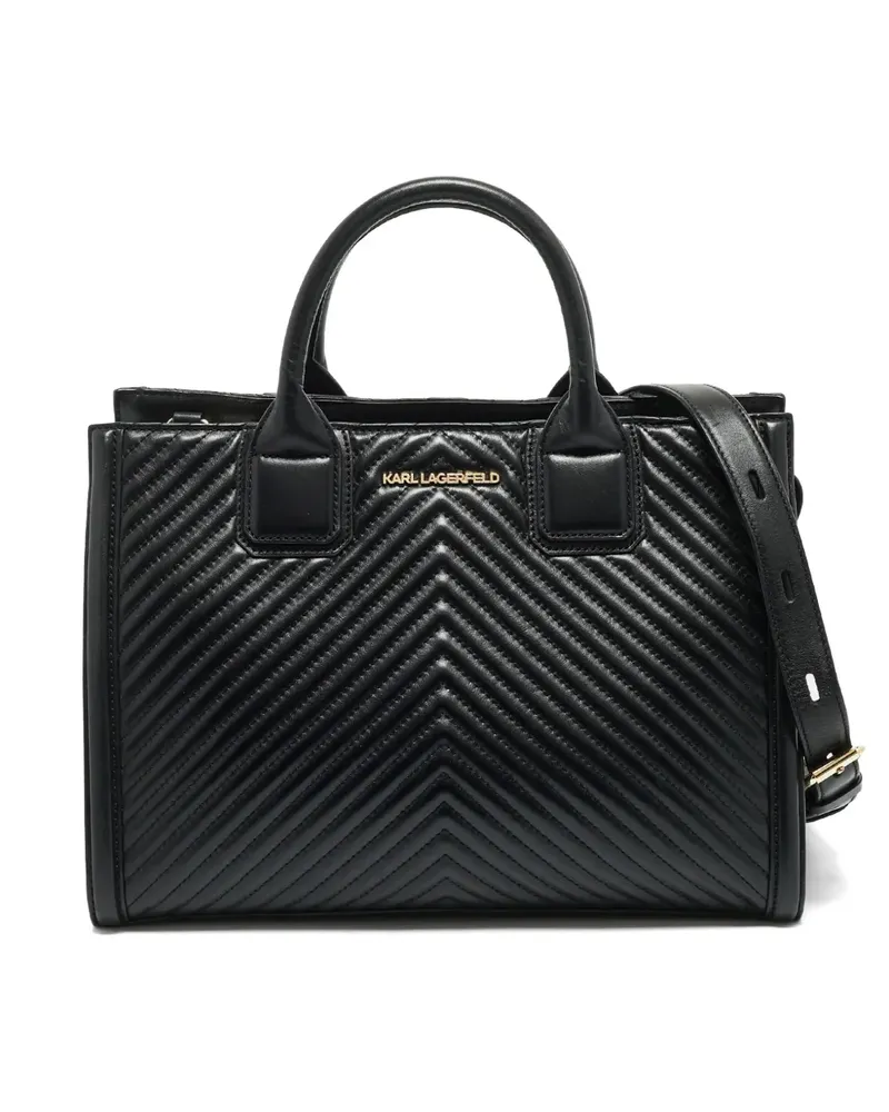 Karl Lagerfeld Klassik Chevron-Tote Bag - Schwarz Schwarz