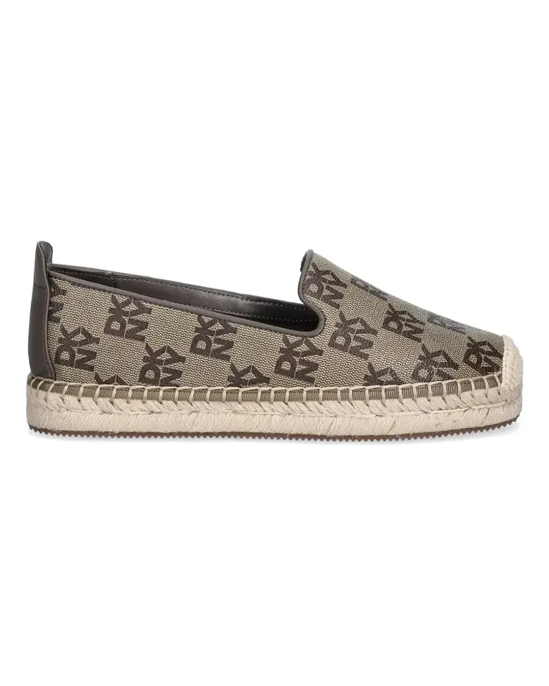 DKNY Mallandra Espadrilles mit Monogramm - Braun Braun