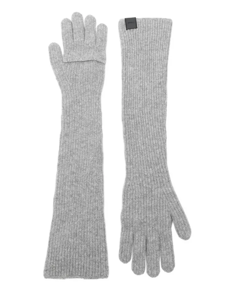 JUUN.J ribbed gloves - Grau Grau