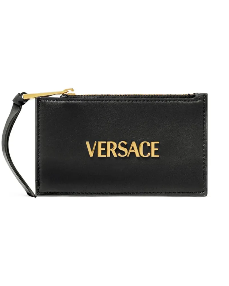 Versace Tag Kartenetui mit Reißverschluss - Schwarz Schwarz