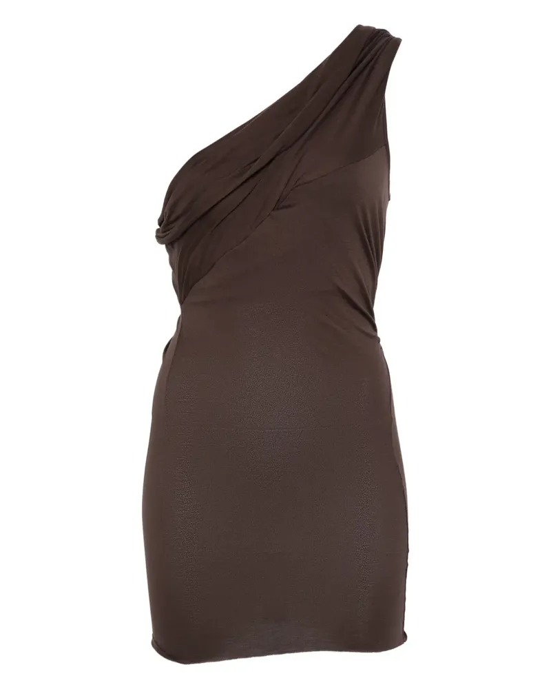 Rick Owens Lilies Drapiertes One-Shoulder-Top - Braun Braun
