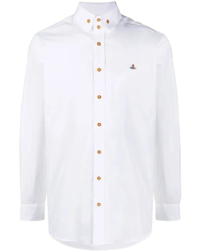 Vivienne Westwood Hemd aus Popeline mit Orb-Stickerei Weiß