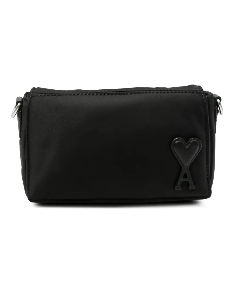 AMI Paris Schultertasche mit Logo-Patch - Schwarz Schwarz