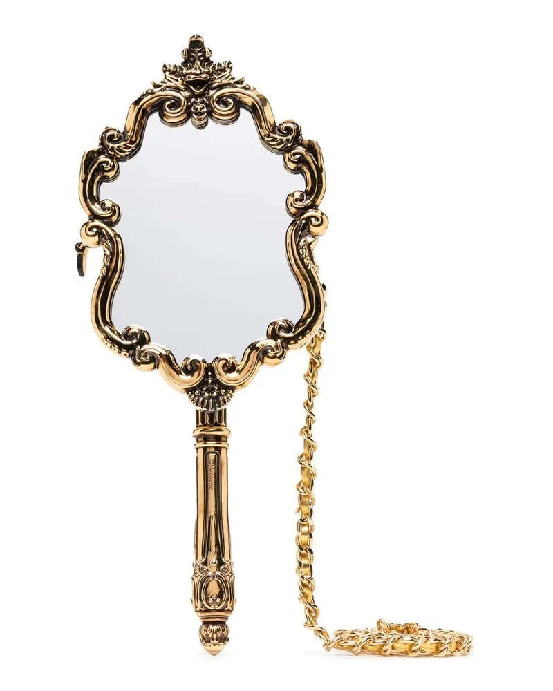 Moschino Mini Mirror Umhängetasche Gold