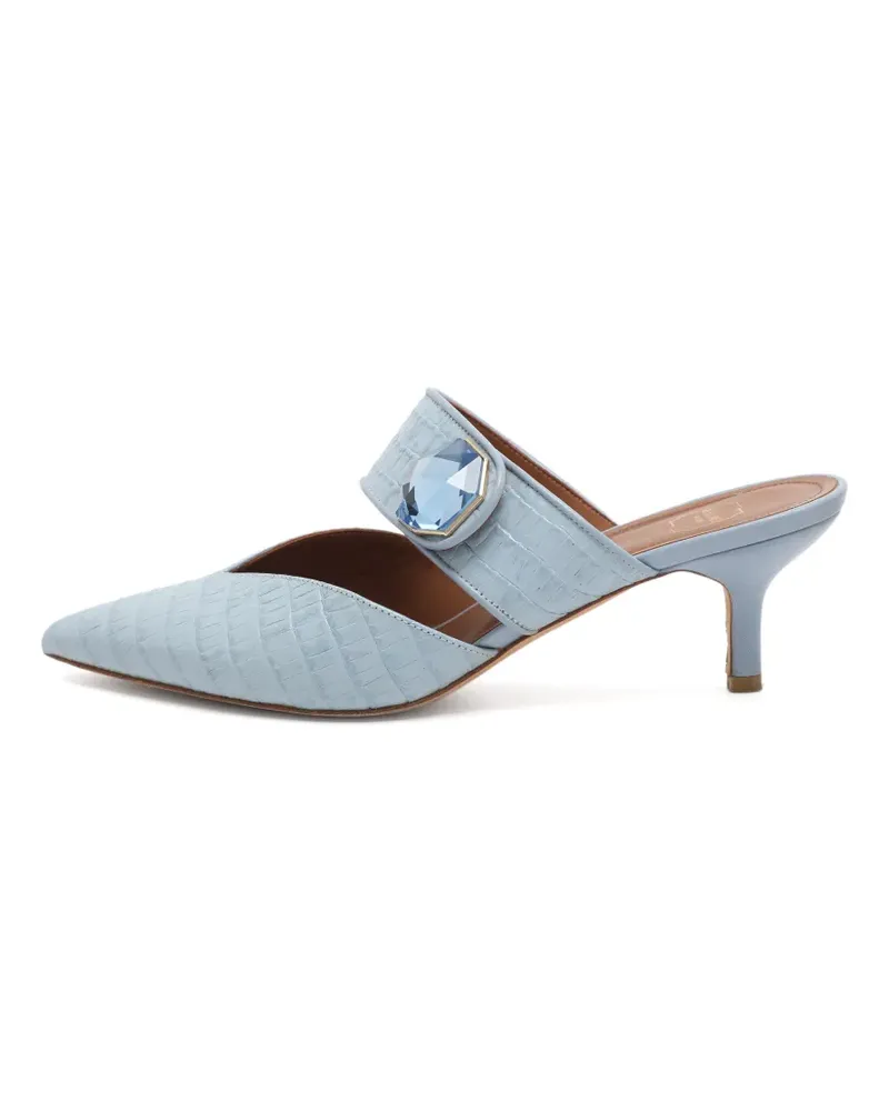 Malone Souliers Kristallverzierte Mules mit Kroko-Prägung - Blau Blau