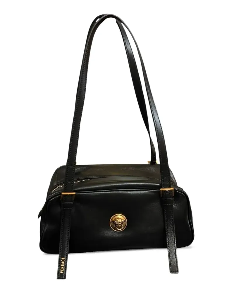Versace Schultertasche mit Medusa-Schild - Schwarz Schwarz