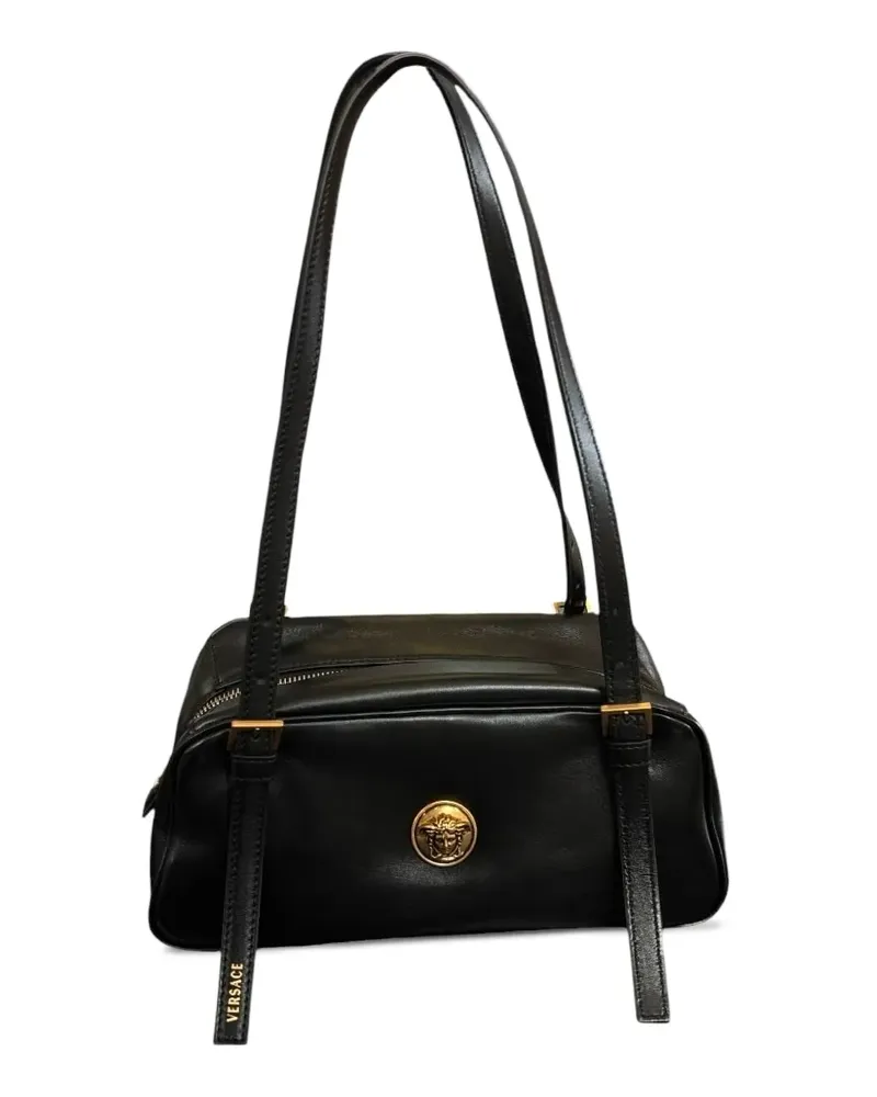 Versace Schultertasche mit Medusa-Schild - Schwarz Schwarz