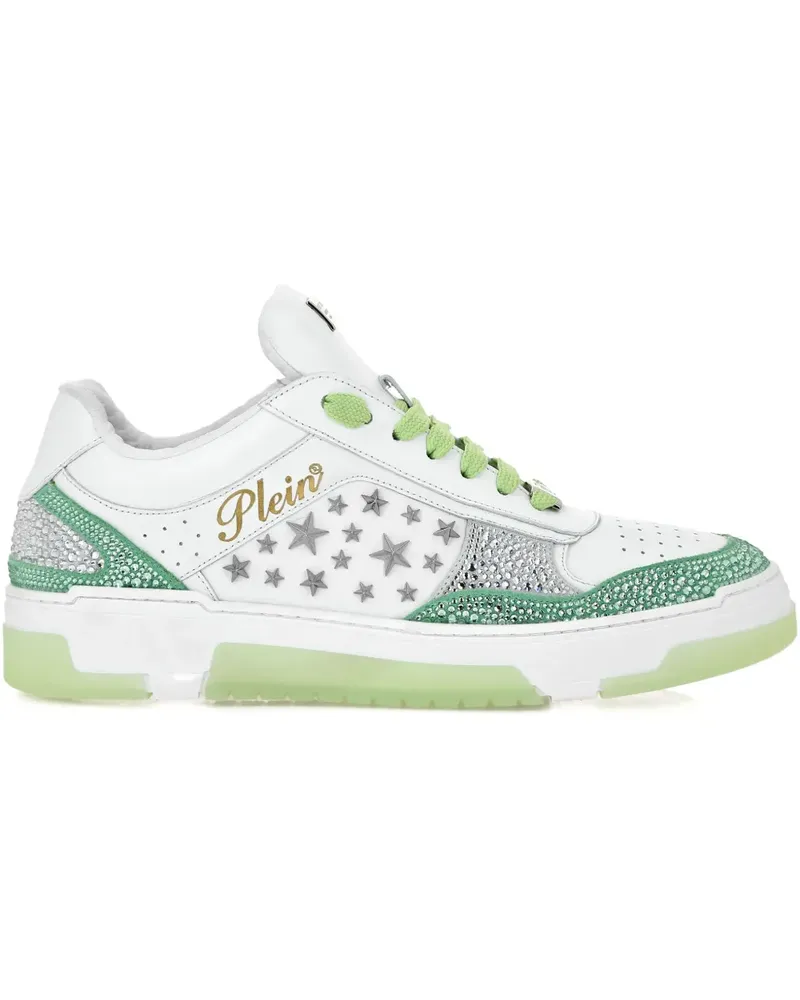 Philipp Plein Sneakers mit Nieten - Weiß Weiß